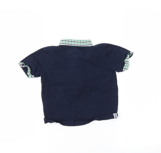 junior Boys Black Basic Polo Size 12-18 Months
