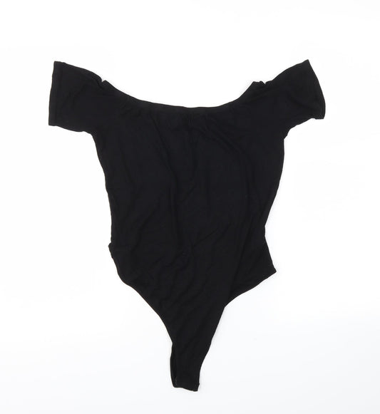 PRETTYLITTLETHING Womens Black Bodysuit One-Piece Size 10
