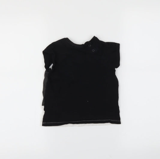 H&M Girls Black Basic T-Shirt Size 18-24 Months