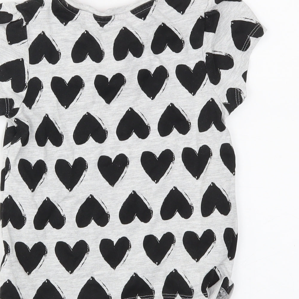 George Girls Grey Basic T-Shirt Size 4-5 Years
