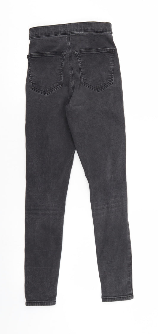 Top Shop Mens Black Denim Skinny Jeans Size 26 L30 in