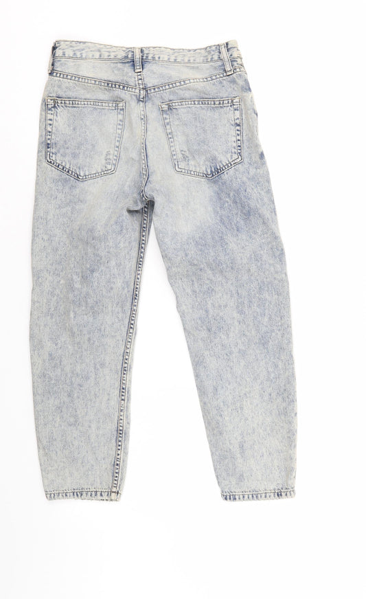 Top Shop Mens Blue Denim Cropped Jeans Size 25 in L28 in