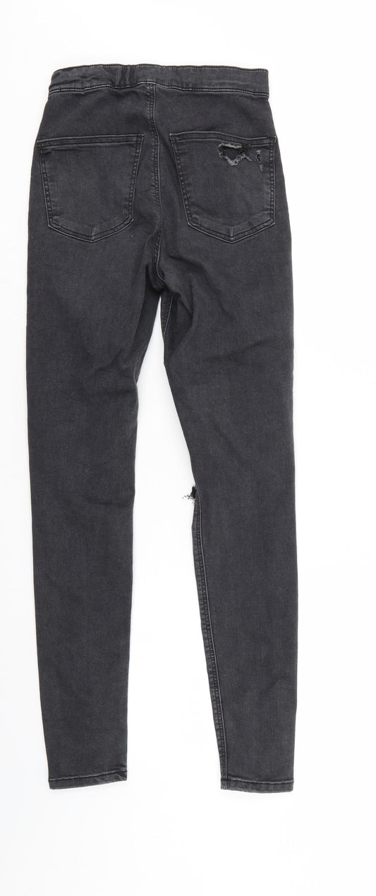 Top Shop Mens Black Denim Skinny Jeans Size 28 L32 in