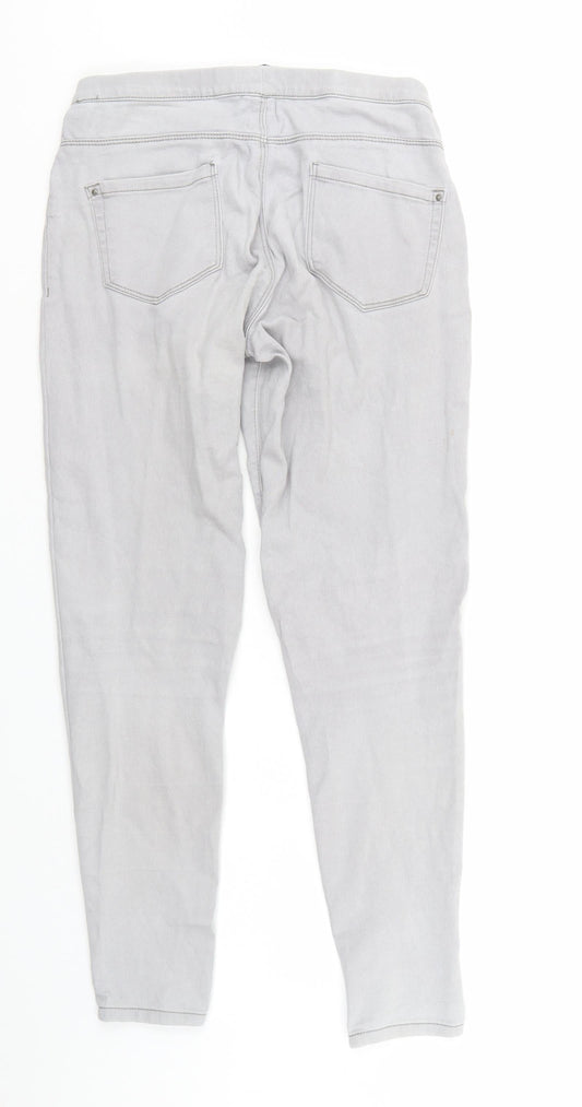 Denim & Co. Womens Grey Denim Jegging Jeans Size 10 L28 in
