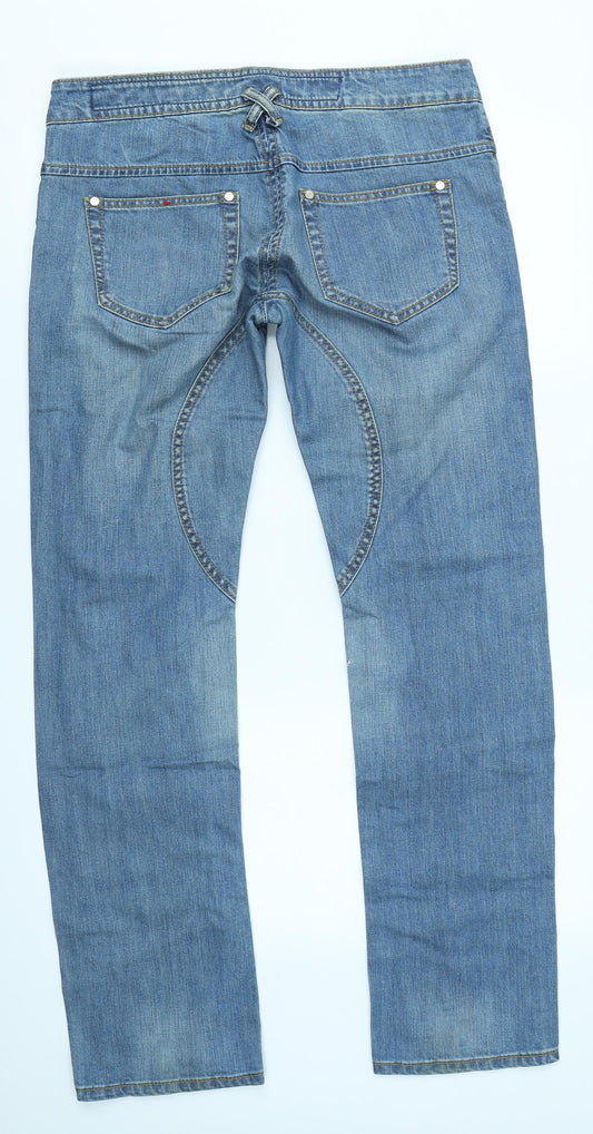 Yes Miss Womens Blue Denim Straight Jeans Size XL L30 in