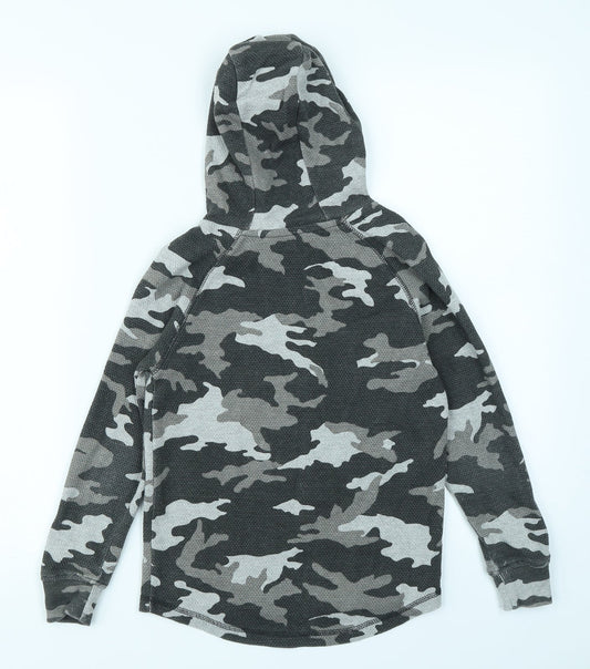 George Boys Grey Camouflage Pullover Hoodie Size 7-8 Years