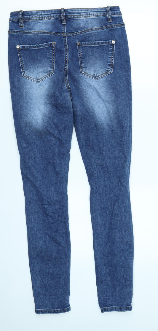 Missguided Womens Blue Denim Skinny Jeans Size 30 in L27 in