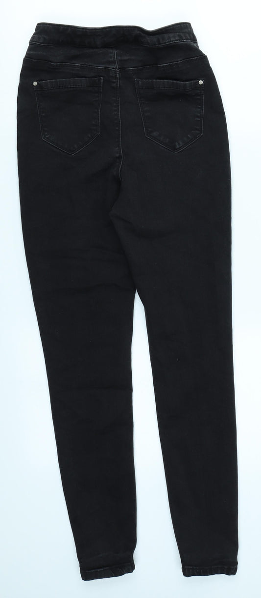 Missguided Womens Black Denim Skinny Jeans Size 10 L25 in