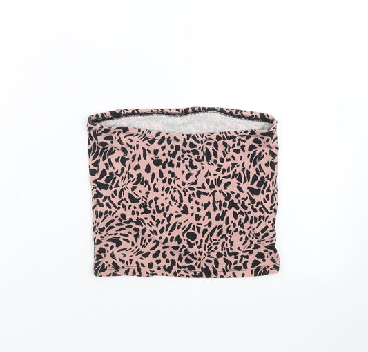 New Look Womens Pink Cropped T-Shirt Size S