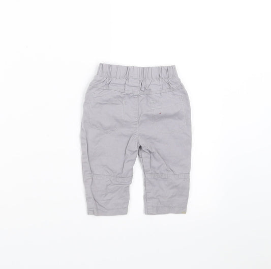 George Boys Grey Cargo Trousers Size 3-6 Months