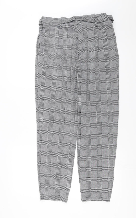 Preworn Womens Grey Houndstooth Trousers Size XL L26 in