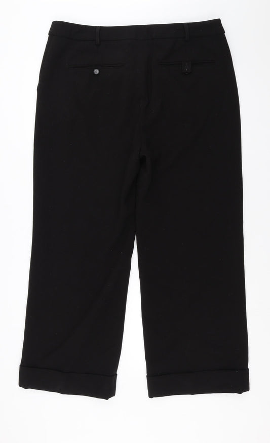 Marks and Spencer Womens Black Trousers Size 16 L27 in