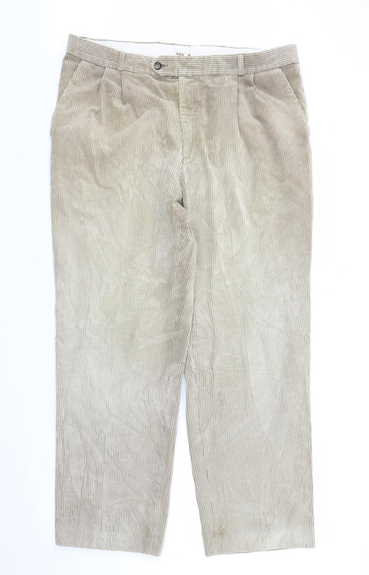 Skads Mens Brown Corduroy Straight Jeans Size 36 in L28 in
