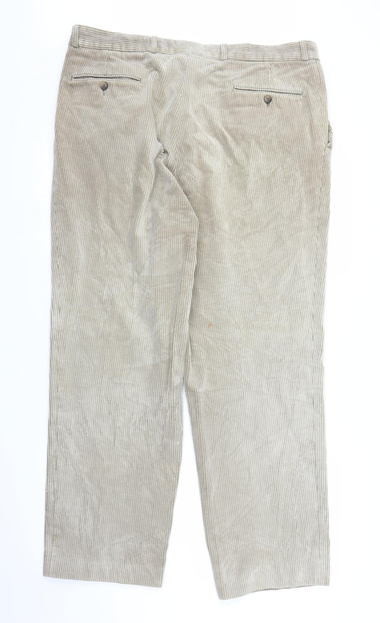 Skads Mens Brown Corduroy Straight Jeans Size 36 in L28 in