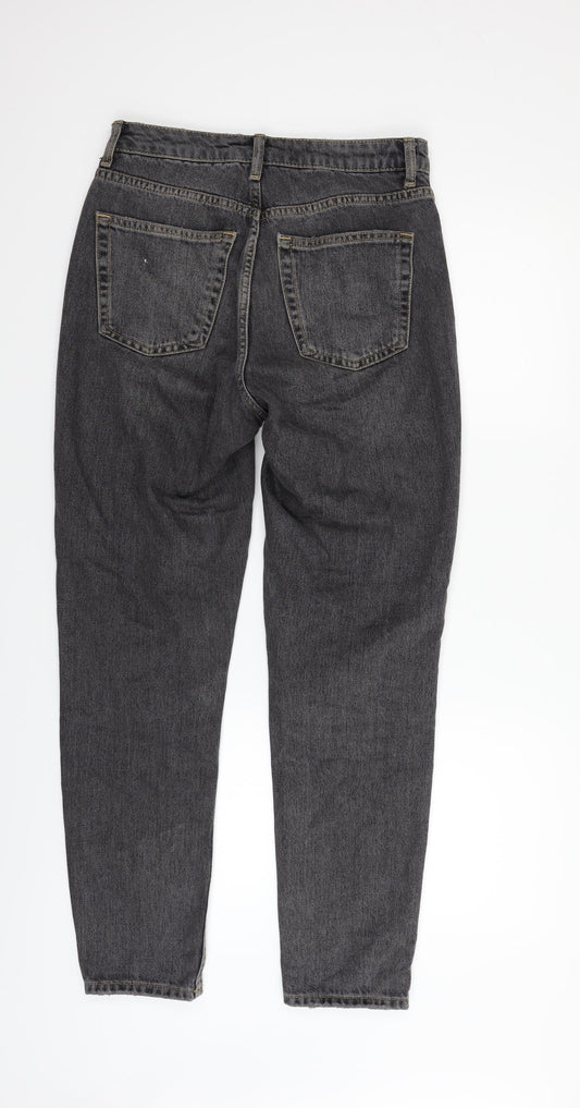 Topshop Womens Grey Straight Jeans Size M L27 in