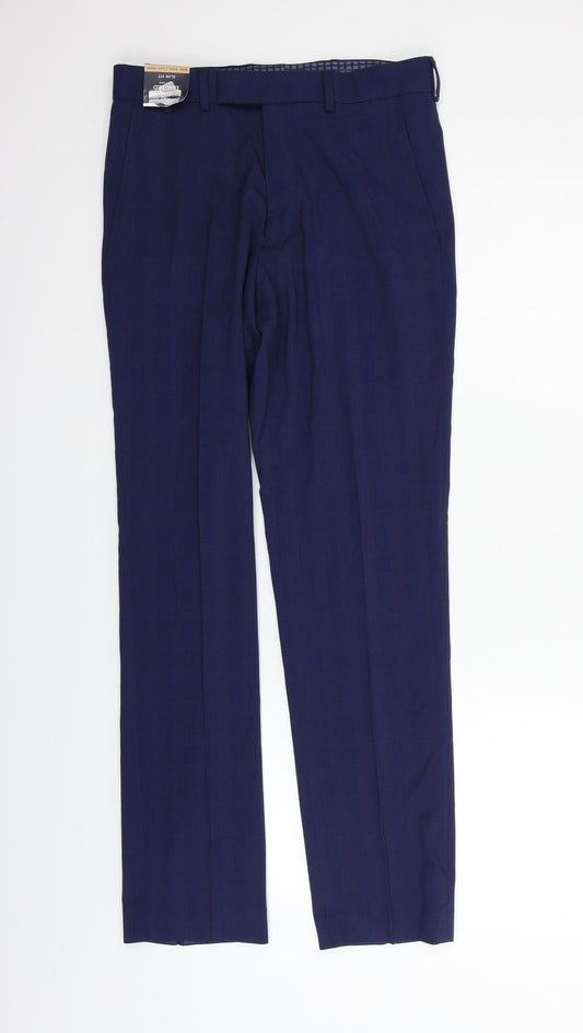 Marks and Spencer Womens Blue Trousers Size 28 in L27 in
