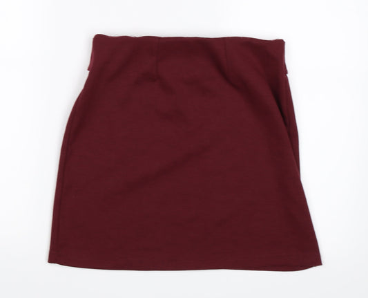 Preworn Womens Red Mini Skirt Size 27 in