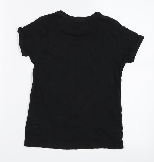 George Boys Black Basic T-Shirt Size 8-9 Years