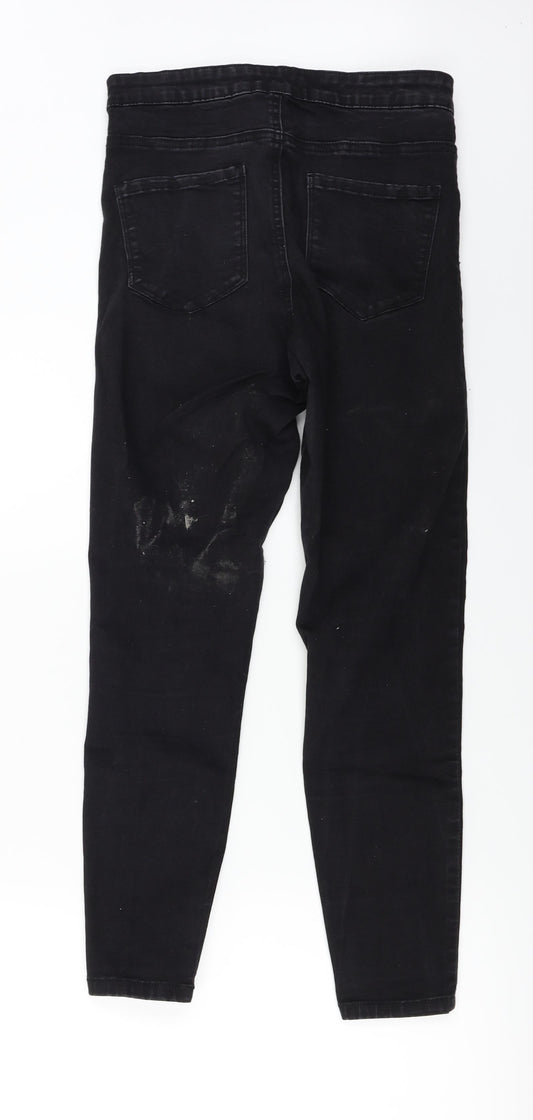 denim co Womens Black Skinny Jeans Size 12 L25 in