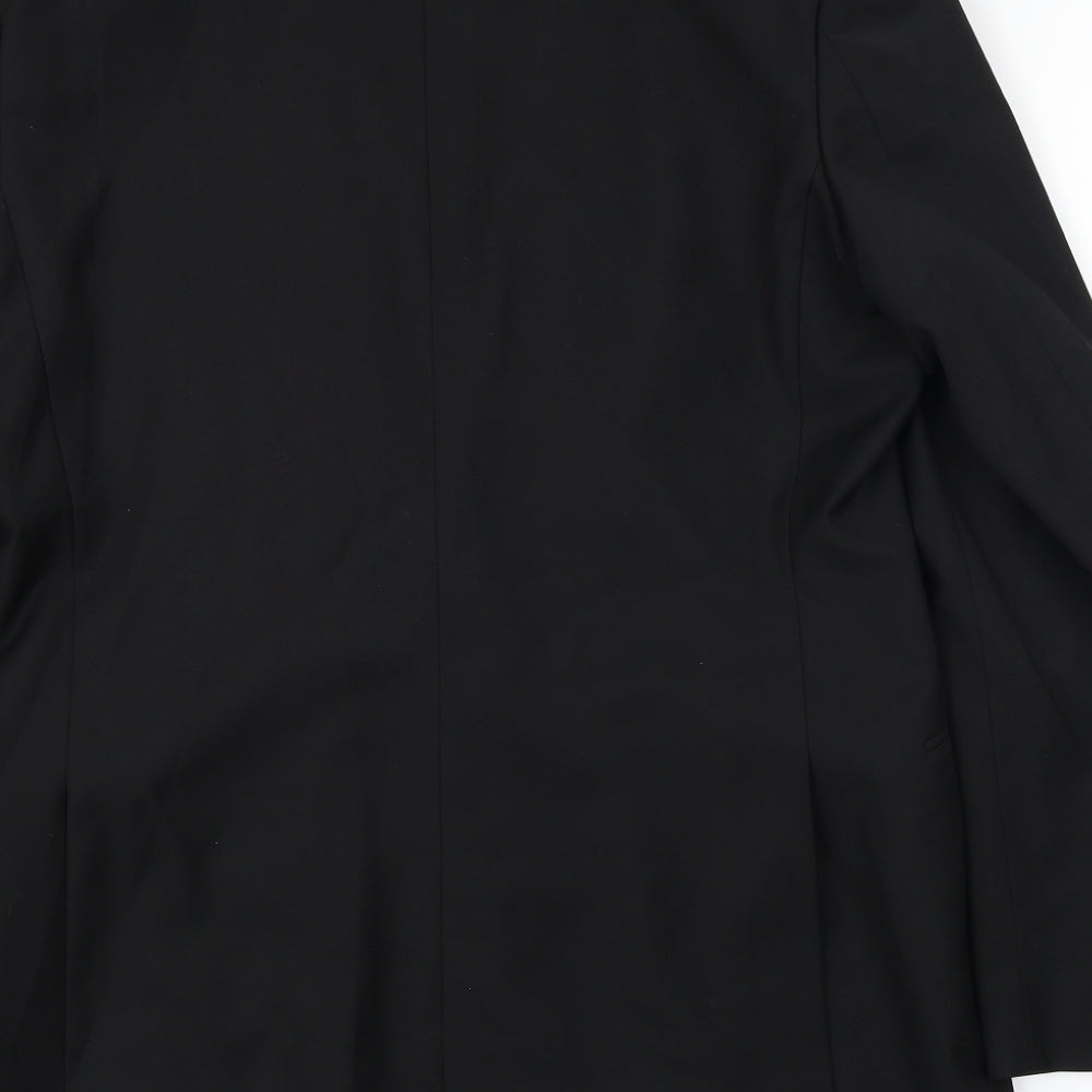Brand and care label for Red Herring men’s black jacket blazer, size 40