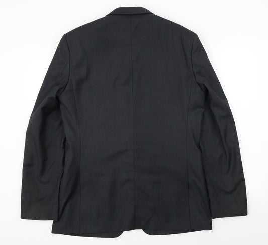 Red Herring Mens Black Jacket Blazer Size 40