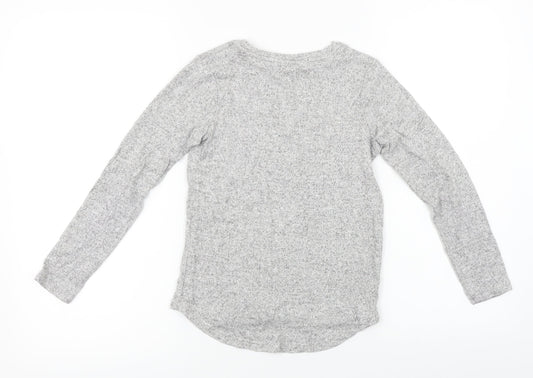 George Girls Grey Basic T-Shirt Size 9 Years