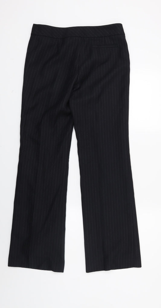 G2000 Womens Black Striped Trousers Size 28 in L27 in