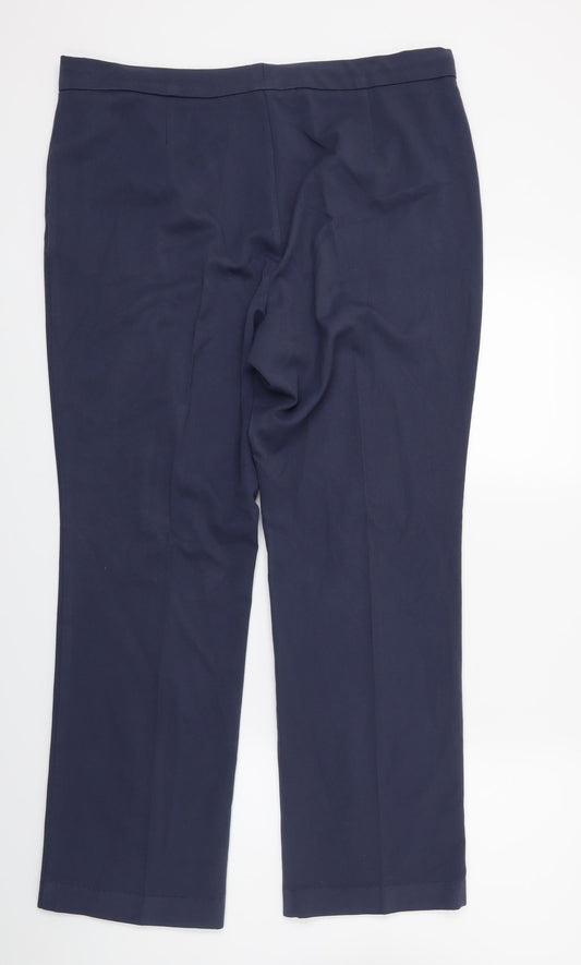 Marks and Spencer Womens Blue Trousers Size 16 L26 in