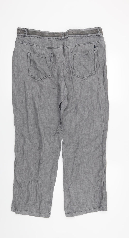 Debenhams Womens Grey Denim Straight Jeans Size 14 L27 in
