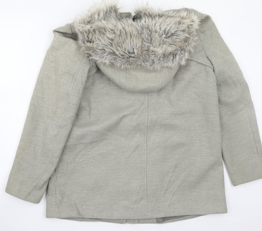 Newlook Womens Grey Jacket Coat Size 12