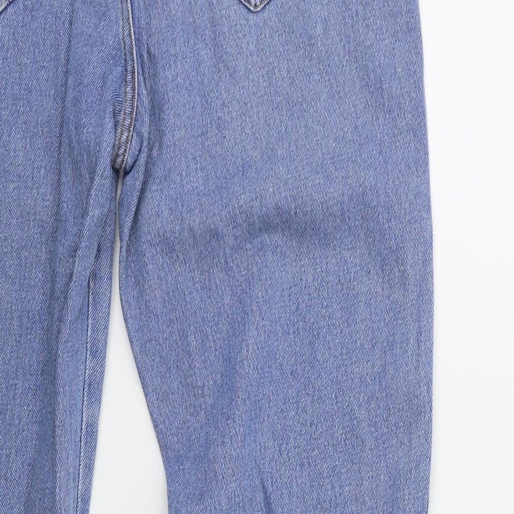 Denim & Co. Womens Blue Denim Straight Jeans Size 12 L31 in