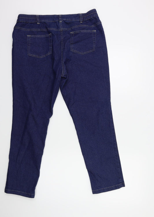 Damart Womens Blue Denim Skinny Jeans Size 34 in L26 in