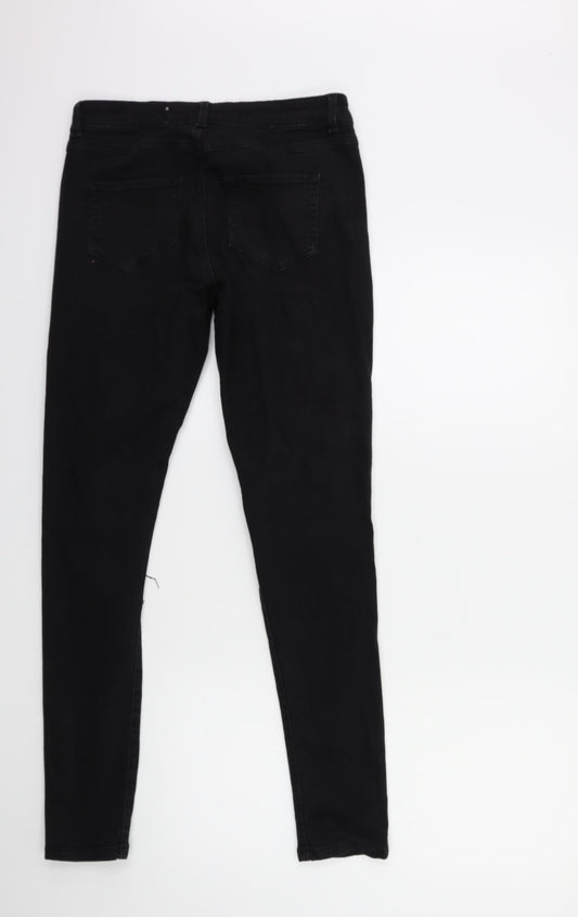 Denim & Co. Womens Black Denim Skinny Jeans Size 10 L29 in