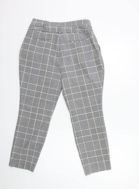 Dorothy Perkins Womens Green Check Trousers Size 10 L25 in