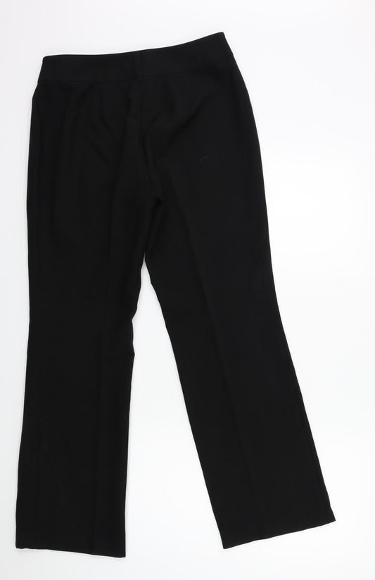 Papaya Womens Black Trousers Size 10 L29 in