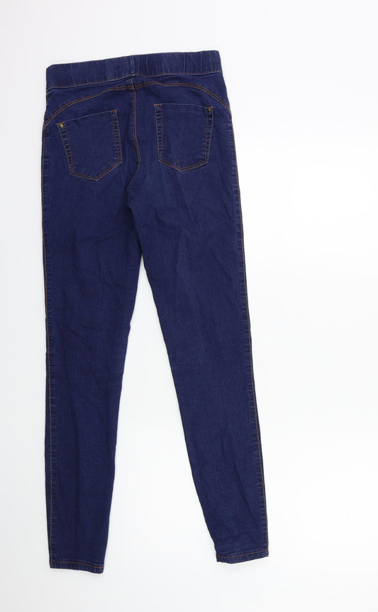 Denim & Co. Womens Blue Denim Jegging Jeans Size 8 L28 in