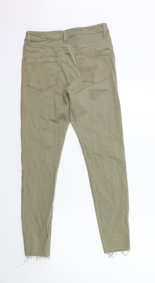 Denim & Co. Womens Green Denim Skinny Jeans Size 10 L27 in