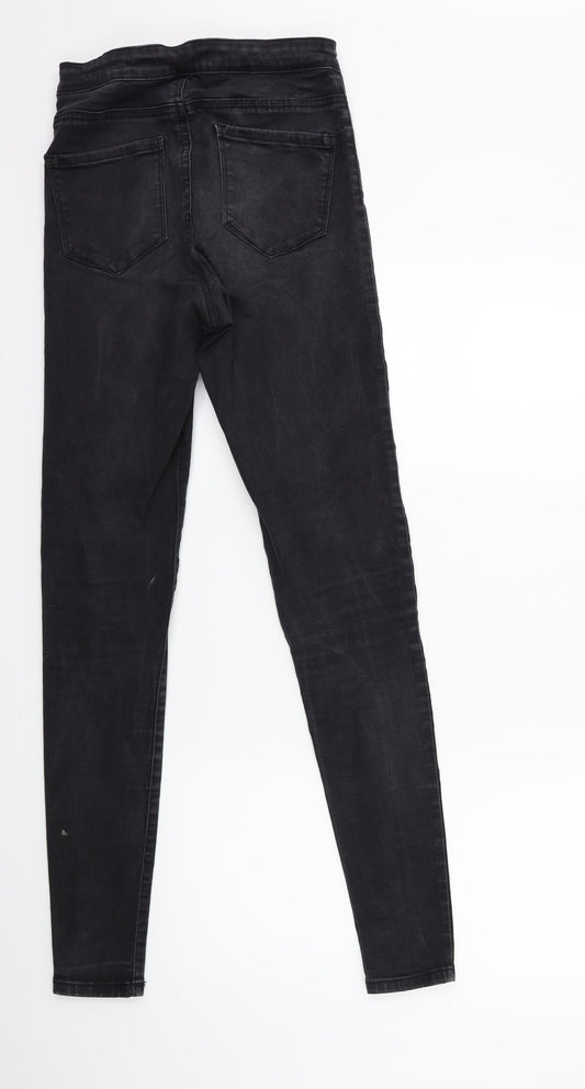 Denim & Co. Womens Black Denim Skinny Jeans Size 10 L32 in