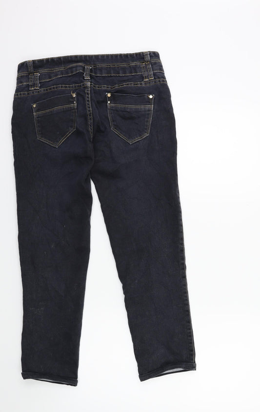miss Womens Black Denim Cropped Jeans Size 30 in L26 in