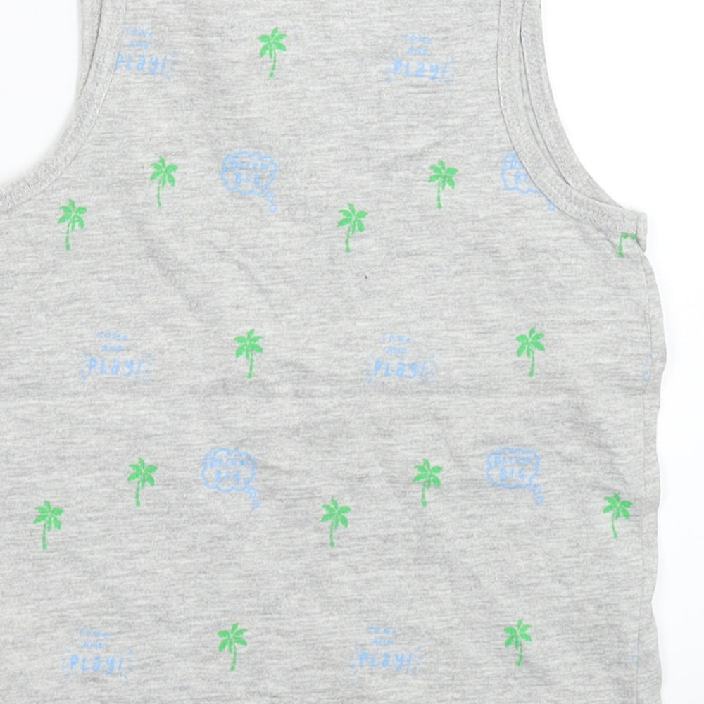 George Boys Grey Basic Tank Size 3-4 Years