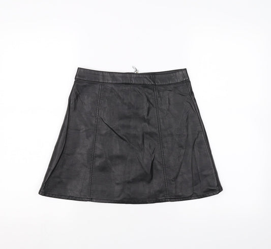 H&M Womens Black A-Line Skirt Size 8