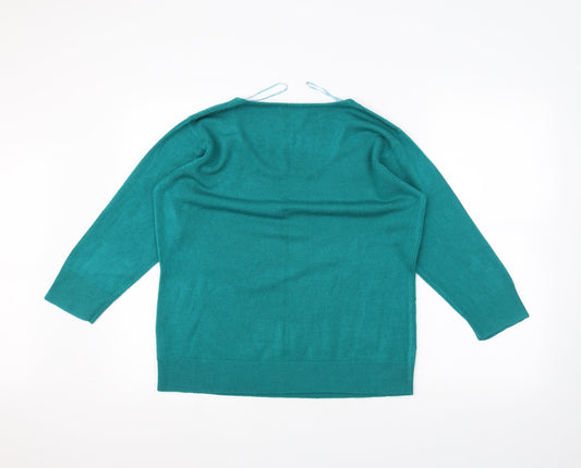 BM Womens Blue Pullover Jumper Size M