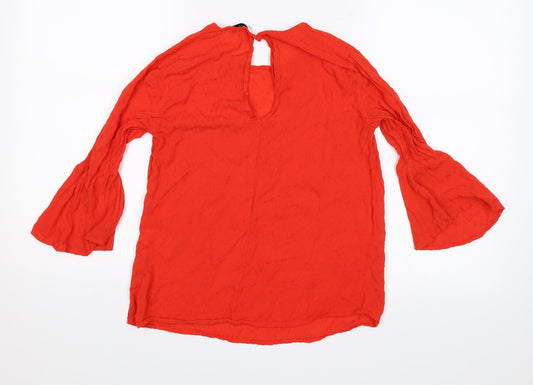 Warehouse Womens Red Basic Blouse Size 8