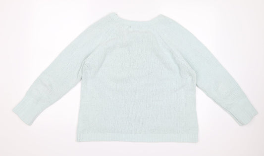 M&Co Womens Green Pullover Jumper Size 14