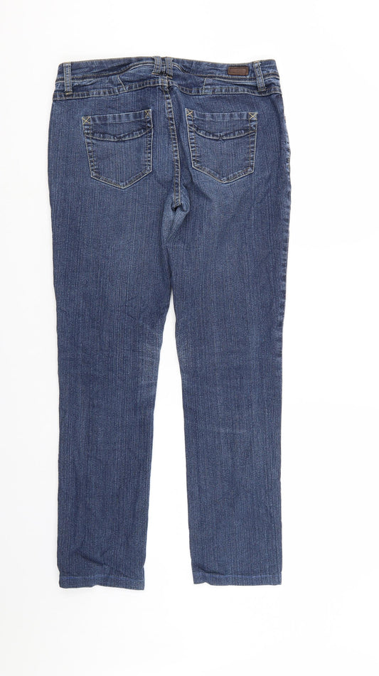 Preworn Womens Blue Denim Straight Jeans Size 31 in L27 in