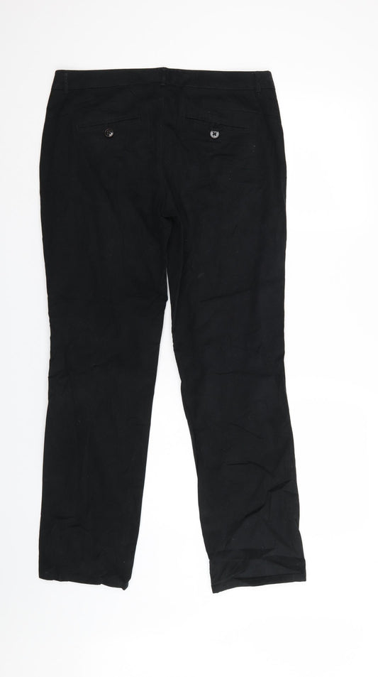 ESPIRIT Womens Black Denim Straight Jeans Size 12 L29 in