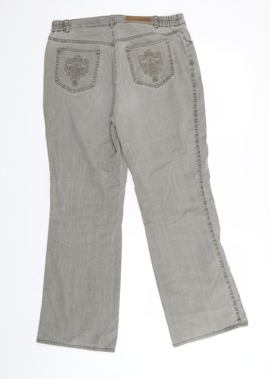 GARDEUR Womens Grey Denim Straight Jeans Size 32 in L28 in
