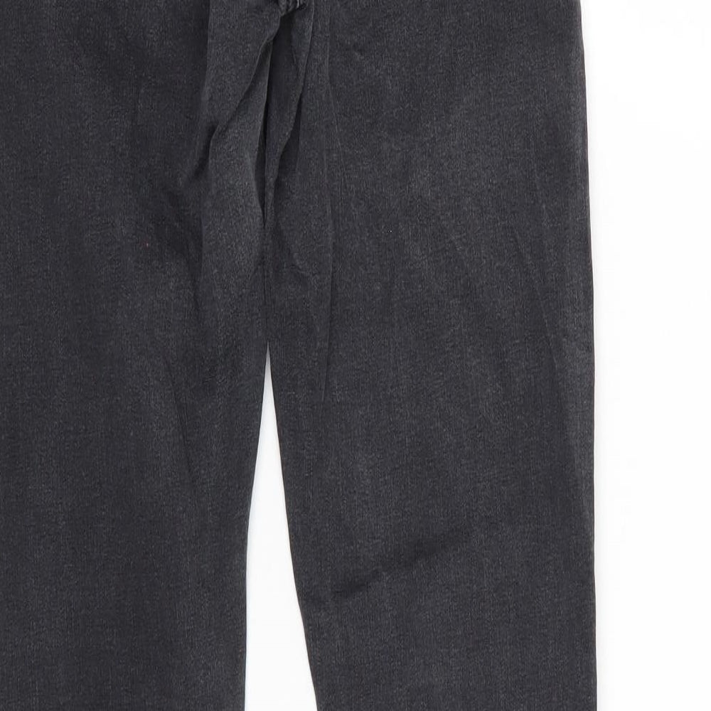 Top Shop Mens Black Denim Tapered Jeans Size 28 L32 in