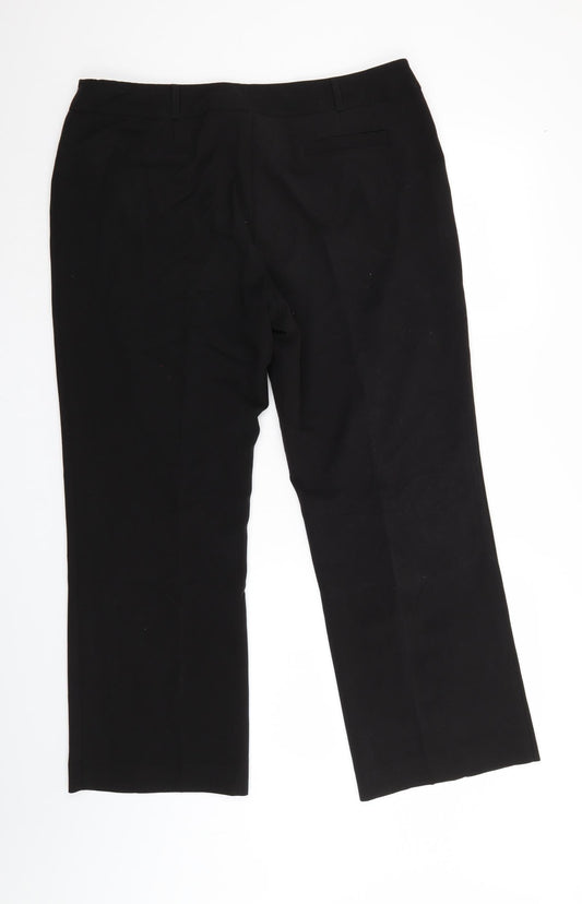 Petite Womens Black Trousers Size 36 in L28 in