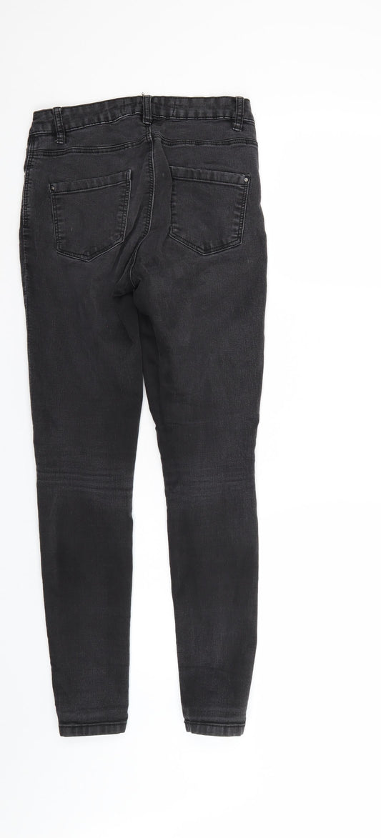 Denim & Co. Womens Black Denim Tapered Jeans Size 10 L28 in - Elastic Waist